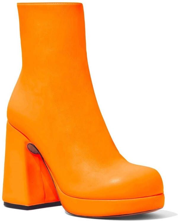 Proenza Schouler Forma 110mm platform boots Orange
