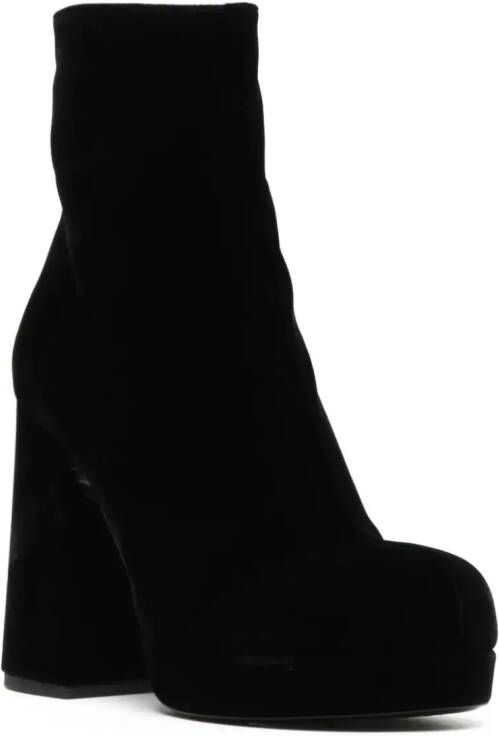 Proenza Schouler Forma 110mm velvet platform boots Black