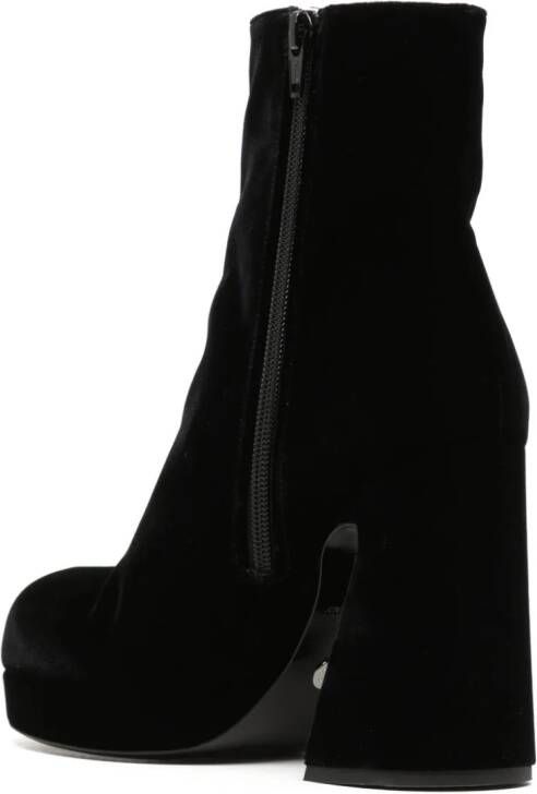 Proenza Schouler Forma 110mm velvet platform boots Black