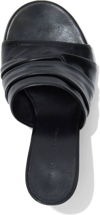 Proenza Schouler Gathered Cone 85mm leather sandals Black