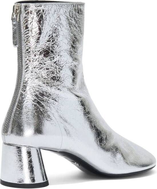 Proenza Schouler Glove 55mm metallic-effect boots Silver