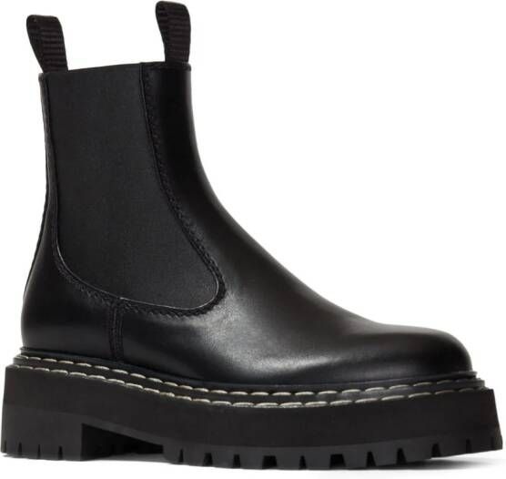 Proenza Schouler lug-sole leather Chelsea boots Black