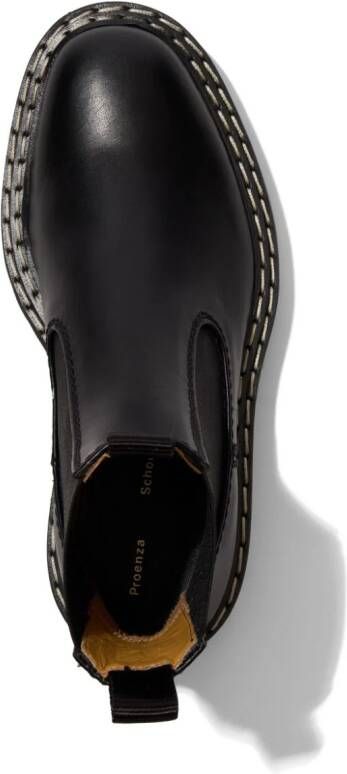 Proenza Schouler lug-sole leather Chelsea boots Black
