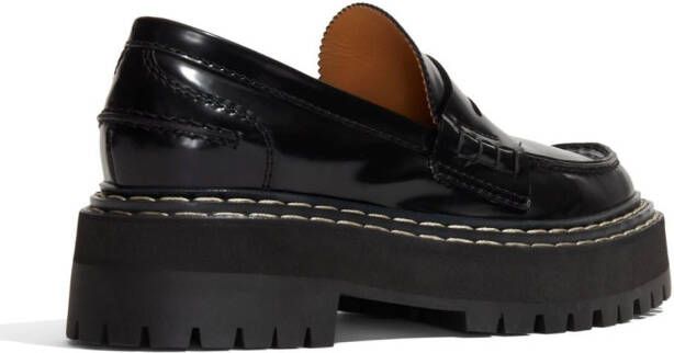 Proenza Schouler lug-sole leather loafers Black