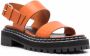 Proenza Schouler lug-sole leather sandals Orange - Thumbnail 2