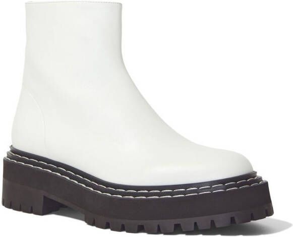 Proenza Schouler lug sole platform boots White
