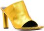 Proenza Schouler metallic 100mm peep-toe mules Yellow - Thumbnail 2