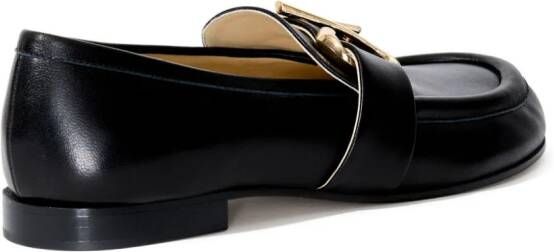 Proenza Schouler monogram-plaque leather loafers Black