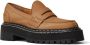 Proenza Schouler penny-slot leather platform loafers Brown - Thumbnail 2