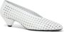 Proenza Schouler Perforated Cone 40mm leather pumps White - Thumbnail 2