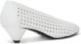 Proenza Schouler Perforated Cone 40mm leather pumps White - Thumbnail 3