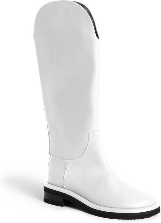 Proenza Schouler Pipe Riding knee-high boots White