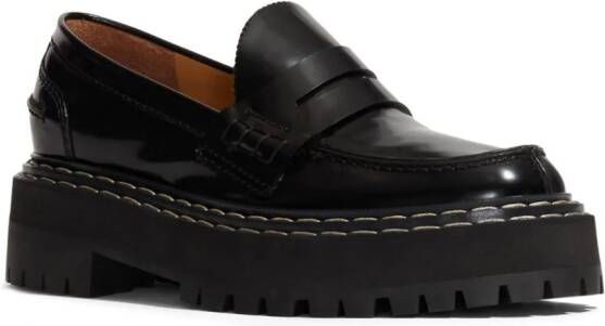 Proenza Schouler platform leather loafers Black