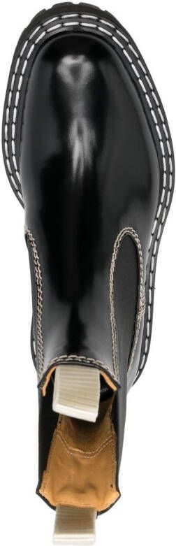 Proenza Schouler polished leather chelsea boots Black