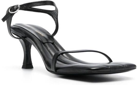 Proenza Schouler quilted-toe 70mm leather sandals Black