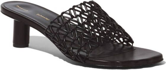 Proenza Schouler Sculpt 40mm woven mules Black