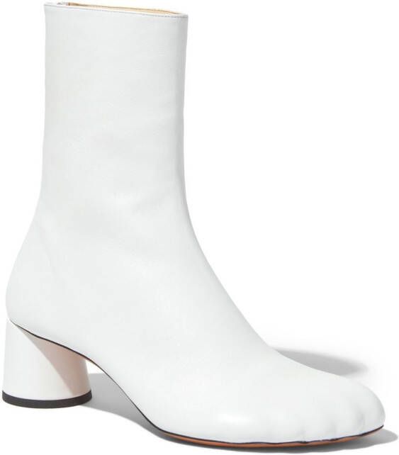Proenza Schouler Sculpt leather ankle boots White