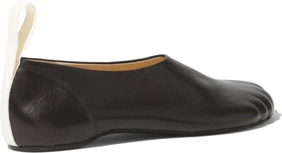 Proenza Schouler Sculpt leather slippers Black