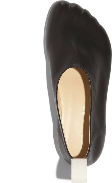 Proenza Schouler Sculpt leather slippers Black