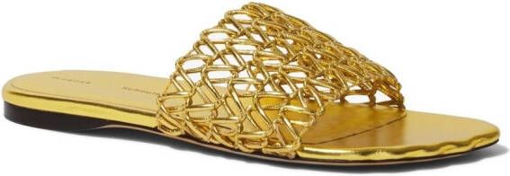 Proenza Schouler Sculpt woven slide sandals Gold