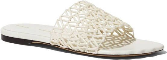 Proenza Schouler Sculpt woven slide sandals White