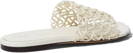 Proenza Schouler Sculpt woven slide sandals White