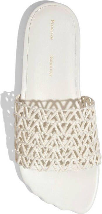 Proenza Schouler Sculpt woven slide sandals White