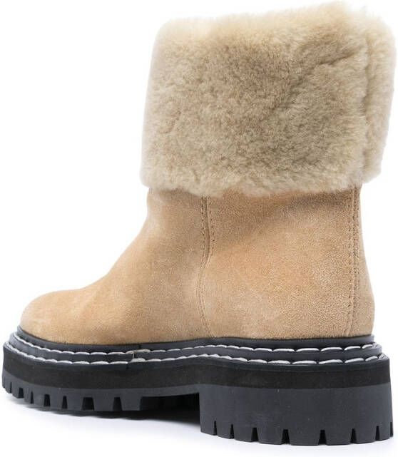 Proenza Schouler shearling ankle boots Brown