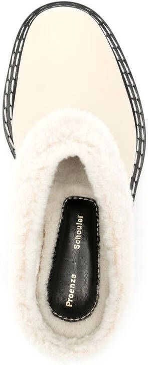 Proenza Schouler shearling-lined lug sole mules White