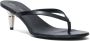 Proenza Schouler Spike 65mm leather thong sandals Black - Thumbnail 2