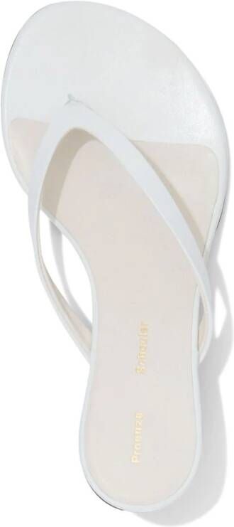 Proenza Schouler Spike 65mm leather thong sandals White