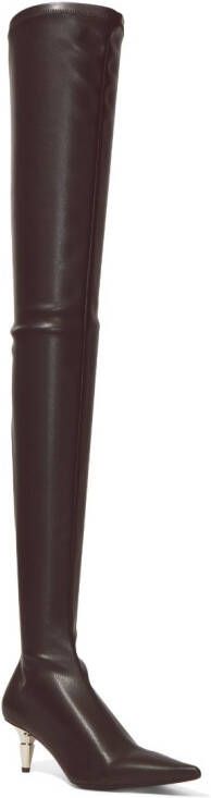 Proenza Schouler Spike over-the-knee leather boots Brown