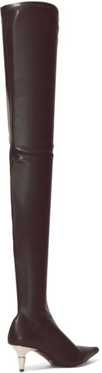 Proenza Schouler Spike over-the-knee leather boots Brown