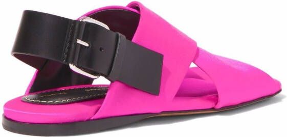 Proenza Schouler square crossover strap sandals Pink