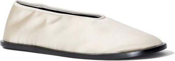 Proenza Schouler square-toe leather mules White