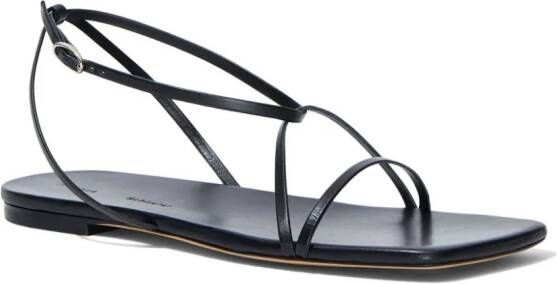 Proenza Schouler square-toe leather sandals Black