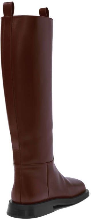 Proenza Schouler square toe riding boots Brown