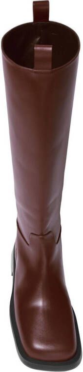 Proenza Schouler square toe riding boots Brown