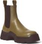 Proenza Schouler Stomp leather Chelsea Boots Green - Thumbnail 2