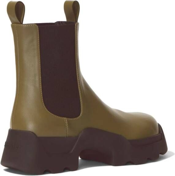 Proenza Schouler Stomp leather Chelsea Boots Green
