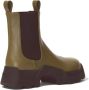 Proenza Schouler Stomp leather Chelsea Boots Green - Thumbnail 3