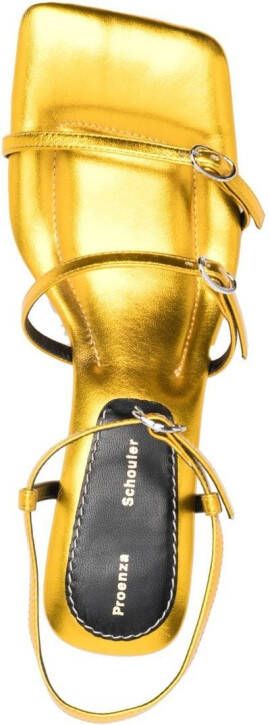 Proenza Schouler strappy metallic 70mm sandals Yellow