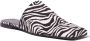 Proenza Schouler Trap zebra jacquard slippers White - Thumbnail 2