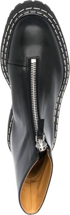 Proenza Schouler zip-up lug-sole boots Black