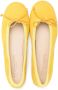 Prosperine Kids 10mm bow-detail suede ballerinas Yellow - Thumbnail 3