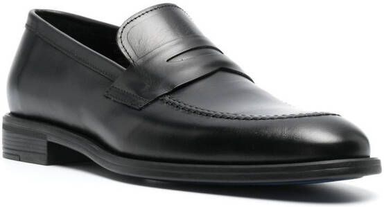 PS Paul Smith almond-toe leather penny loafers Black