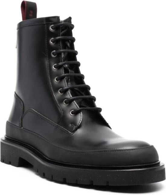 PS Paul Smith logo-tag leather boots Black