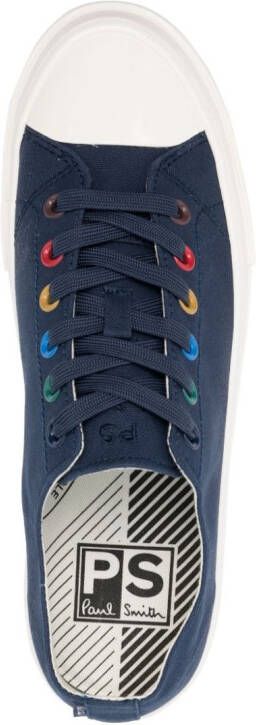 PS Paul Smith painted-eyelet low-top canvas sneakers Blue
