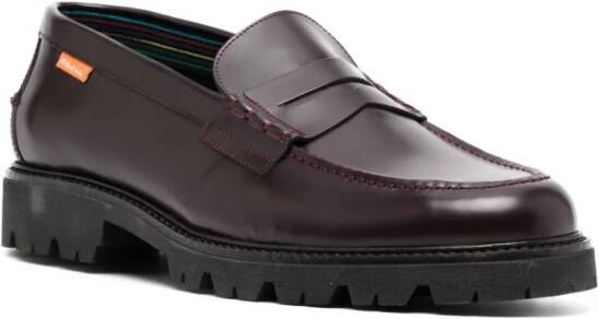 PS Paul Smith penny-slot leather loafers Brown