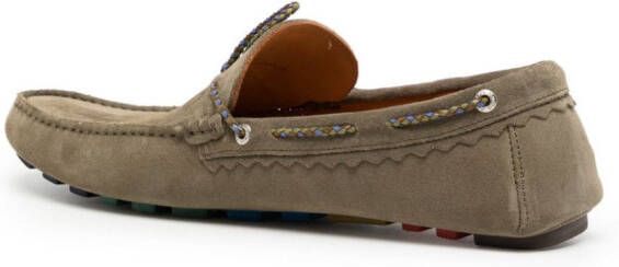 PS Paul Smith Springfield suede boat shoes Green